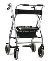 2-in-1 Lightweight Thick Seat Aluminium Rollator