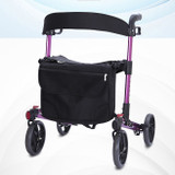 Thick Backrest Aluminium Rollator(Purple)