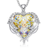 Guardian Angel Heart Crystal Necklace