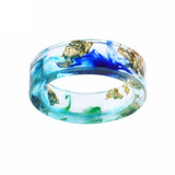 Handmade Blue Ocean Waves Ring