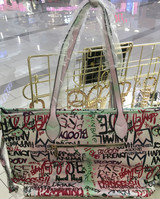 Gucci Inspired Graffiti Tote Purse Bag