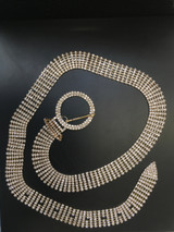 Gold Rhinestone Belt with Round Buckle Gold Rhinestone Belt with Round Buckle