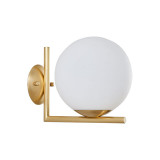 Modern Brass Globe Sconce