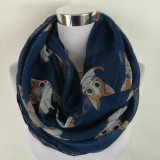 Cartoon Cat Print Scarf
