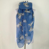 Cartoon Cat Print Scarf