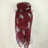 Cartoon Cat Print Scarf