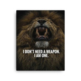 I Do not Need a Weapon, I am one Canvas