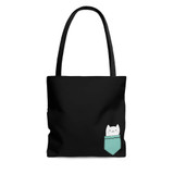 Pocket Kitty Tote Bag, Kitty Bag