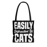 Easily Distracted By Cats Tote Bag