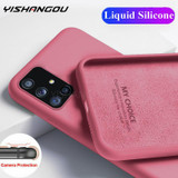 Soft Liquid Silicone Case For Samsung Galaxy A51 A71 A50 A70 S20 Ultra S10 Plus S10e Note 20 10 Lite S8 S9 Cover Coque