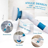 Electric Spin Power Scrubber With Extension Handle