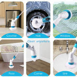 Electric Spin Power Scrubber With Extension Handle