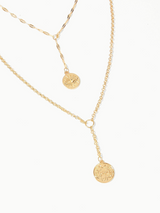 Kaylen Round Pendant Layered Necklace