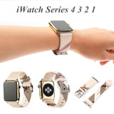 Designer Leather Strap for  Apple Watch Series 5 4 3 2 1