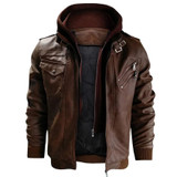 Casual Motorcycle PU Jacket Biker Leather Coats