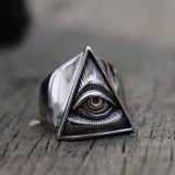 All Seeing Eye Thick Band Triangle
