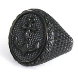 Black Antique Anchor Ring