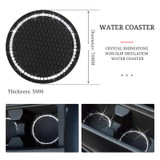 Car Cup Mat PVC Bling Car Cup Holder Anti-slip Crystal Rhinestone Mat Coaster Universal
