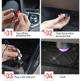 Car Atmosphere Light, Interior USB Auto Ambient Lights 4 in 1