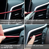 Car Chrome PVC Car Air Conditioner Vent Outlet Trim Decoration Strip