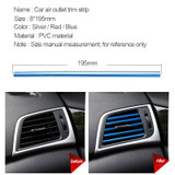 Car Chrome PVC Car Air Conditioner Vent Outlet Trim Decoration Strip
