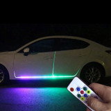 LED Light Strips For Car Neon Lighting Door Decor Multi-colored with Remote Control