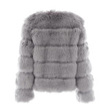 Womens Faux Fluffy Fur Coat