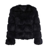 Womens Faux Fluffy Fur Coat