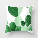 Tropical Leaf Cactus Monstera Cushion Cover