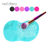 Silicone brush cleaning mat