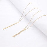 Simple long Stick Pendant Necklaces