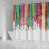 Dachshund Shower Curtain - Rainbow
