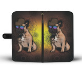 French Bulldog Phone Case Wallet - Brown