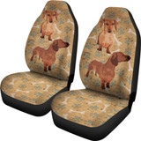 Dachshund Car Seat Covers (Set of 2) - Tan