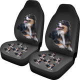 Australian Shepherd Black Car Seat Cover (Set of 2)