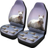 Scottish Terrier Car Seat Cover (Set of 2) - White