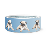 Pug Ceramic Dog Bowl