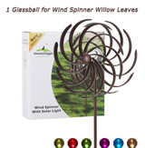 JS1001 - 1 Glassball for Wind Spinner Willow Leaves