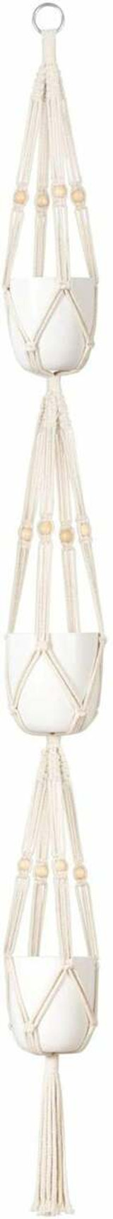 Macrame Plant Hanger 3 Tier Indoor Outdoor Hanging Planter Basket Cotton Rope