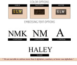 Bridesmaid Leather cosmetic bag personalized, makeup bag