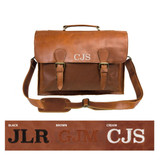 Brown Full Grain Leather Satchel - Messenger Bag