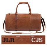 Fathers day Gift Leather Duffel - Personalized Duffel Bag - Barrel Bag - Mens & Women's