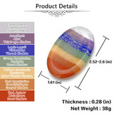 7 Chakra Healing Crystal Thumb Worry Stone