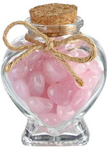 Natural Healing Crystal Rose Quartz Heart Love Worry