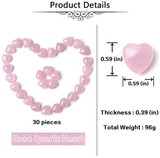 Natural Healing Crystal Rose Quartz Heart Love Worry