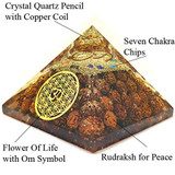 7 Chakra Orgone Energy Generator Pyramid for Vastu Correction Orgonite Pyramids