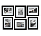 Decorative Set of 6 Individual Wall Photo Frame, White :
