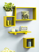Wall Shelf with 4 Shelves (White)