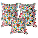 Cotton Suzani Embroidery Zipper Cushion Covers for Sofa Set Deewan Mattress Bed Chair Pillow Cover