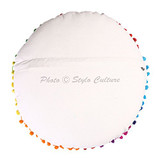 Cotton Round Gaddi Floor Cushion Cover